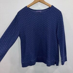 Fresh Produce blue Long sleeve shirt. Made in the USA, size small.